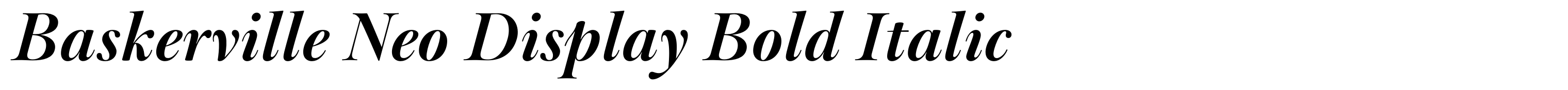 Baskerville Neo Display Bold Italic